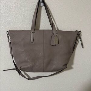Coach Gray Leather Tote/ crossbody Bag